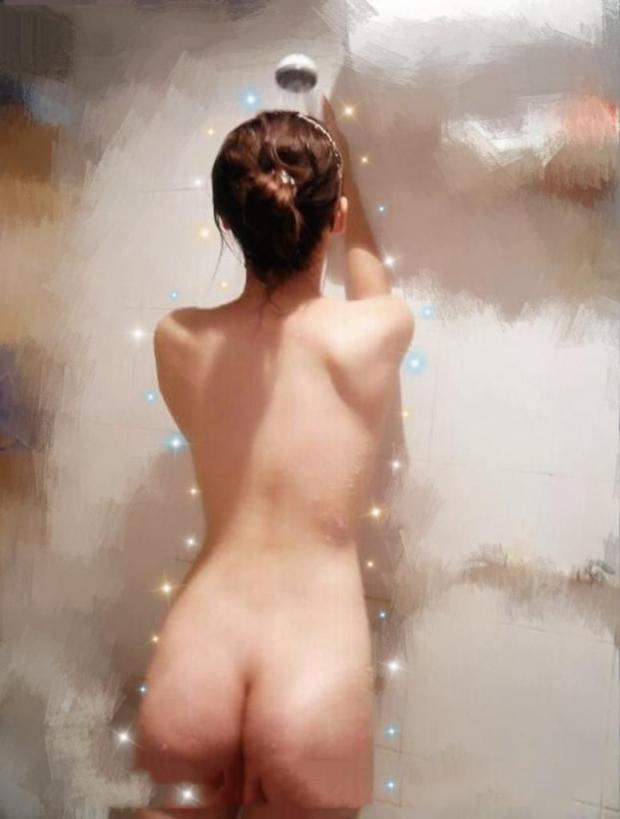 搜集的妹子图片-胸白逼粉