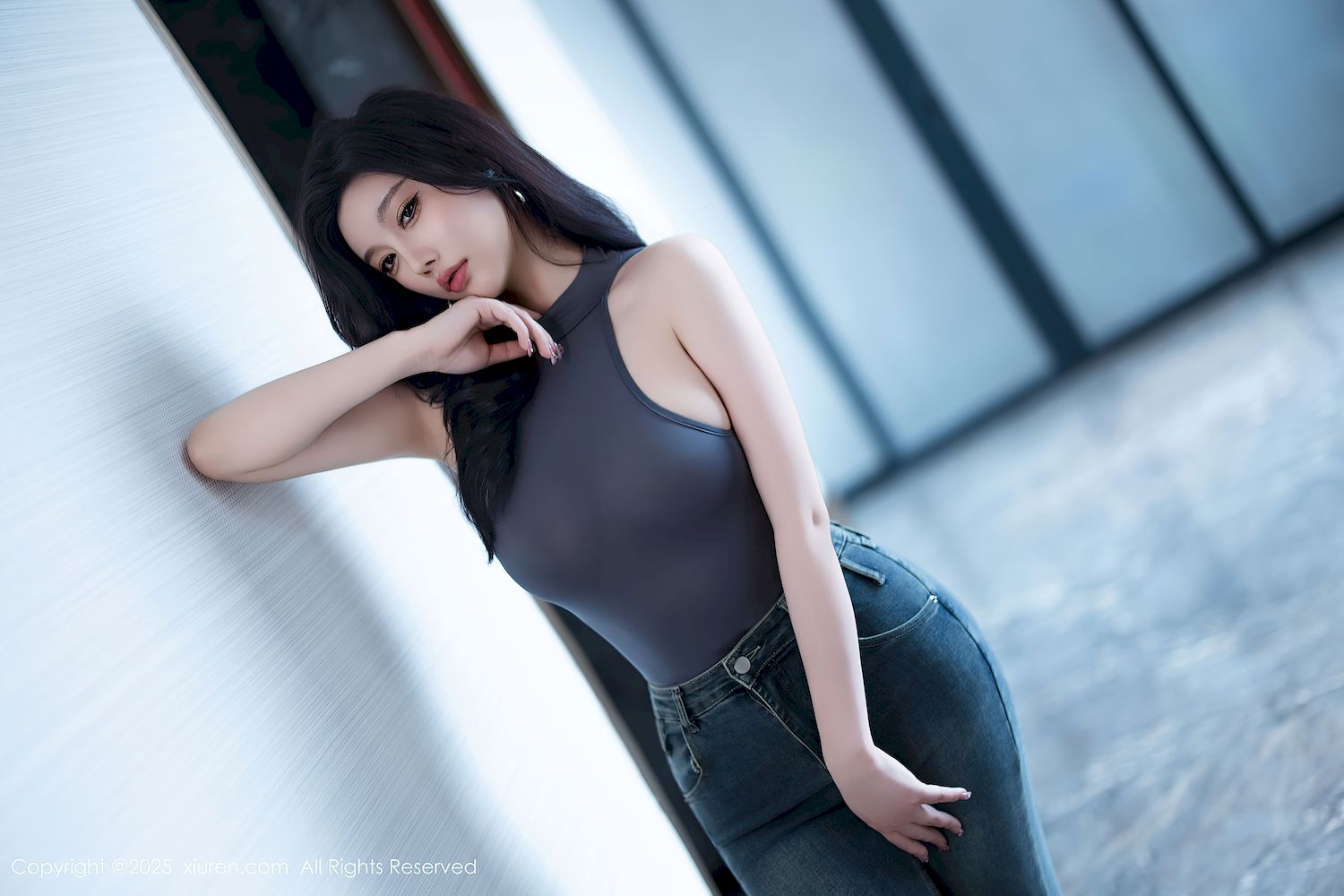 女神杨晨晨Yome灰色服饰迷人身材诱惑迷人