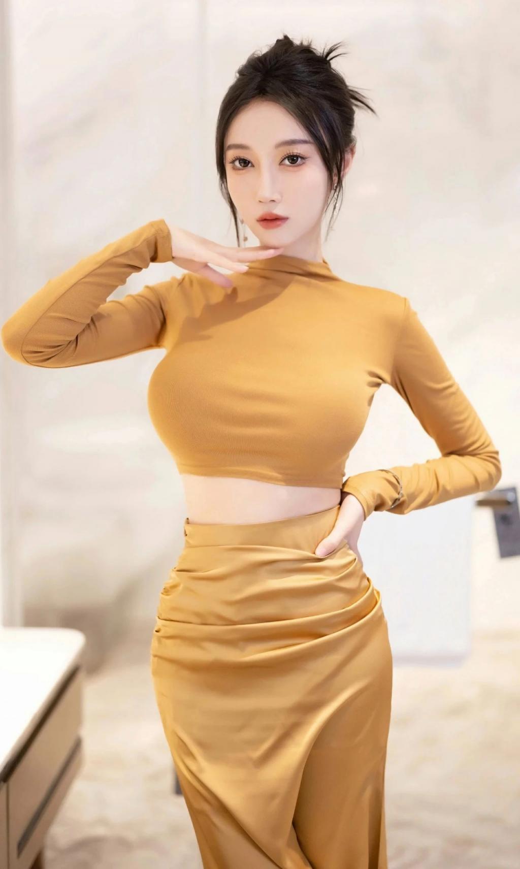 紧身包臀裙，优雅长腿满屏