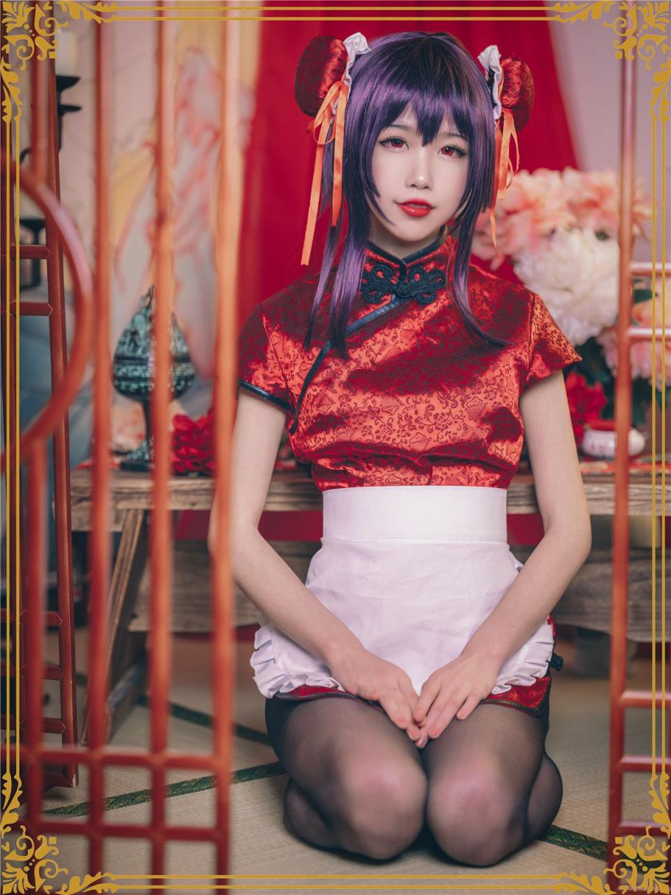 “霞之丘诗羽”，魅惑红旗袍