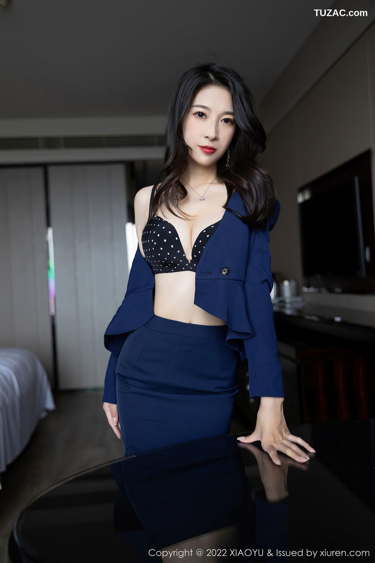 没有一个男人会拒绝一场黑丝OL的盛宴 _ 林乐一 _ 蓝色OL装黑色内衣黑丝袜