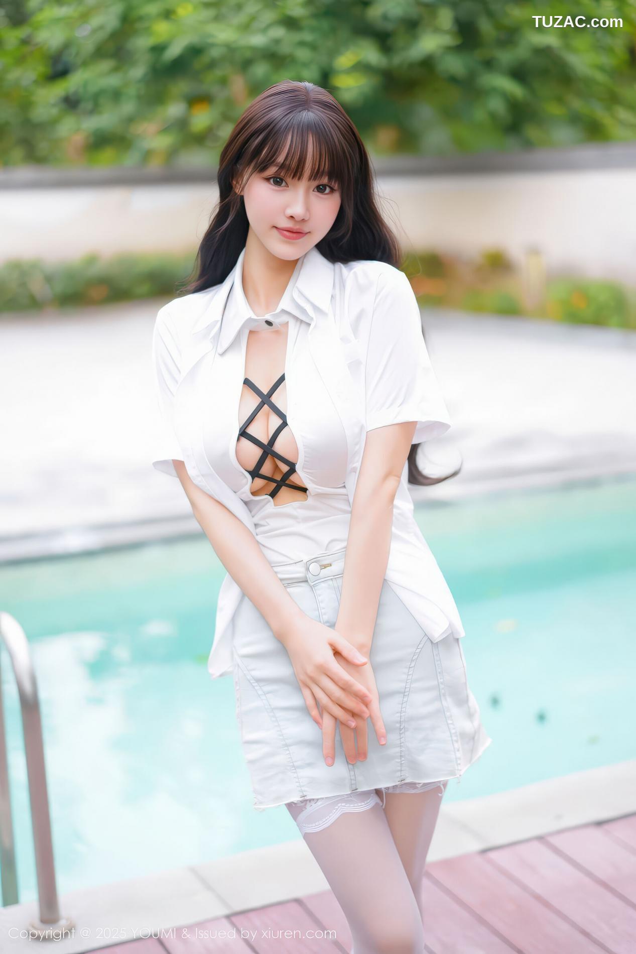 朱可儿-白衬衫白短裙情趣白丝