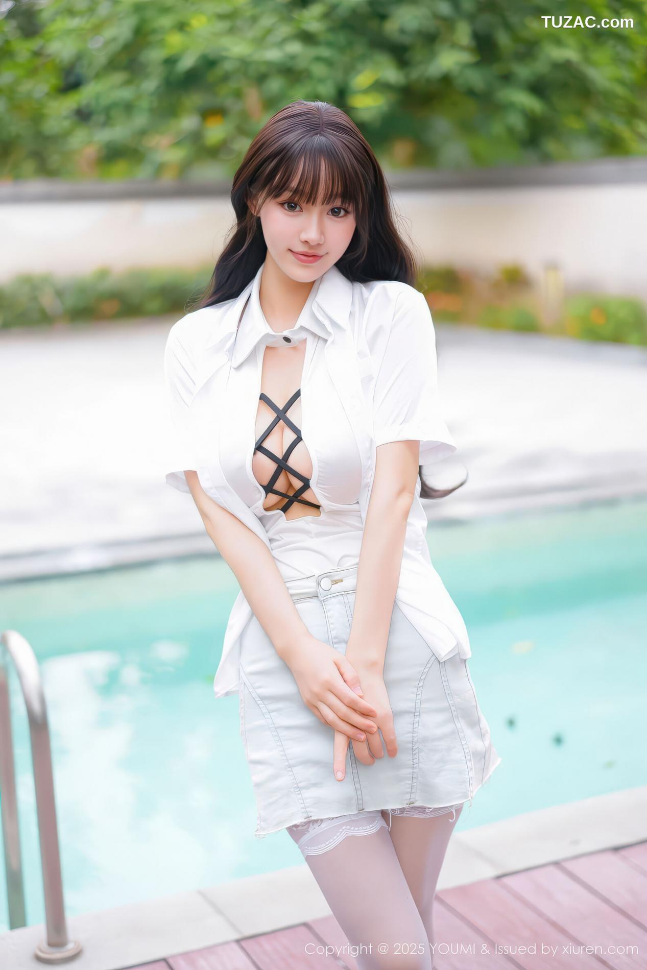 朱可儿-白衬衫白短裙情趣白丝